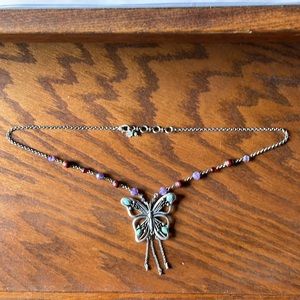 Lucky brand adjustable length butterfly necklace